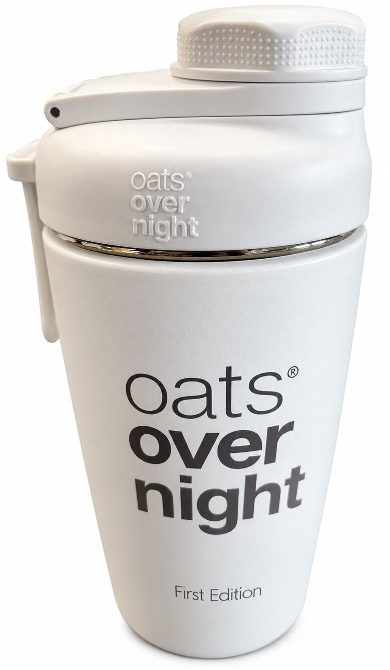 Oats Overnight First Edition Oatmeal Stainless Steel Shaker Blender Bottle RARE